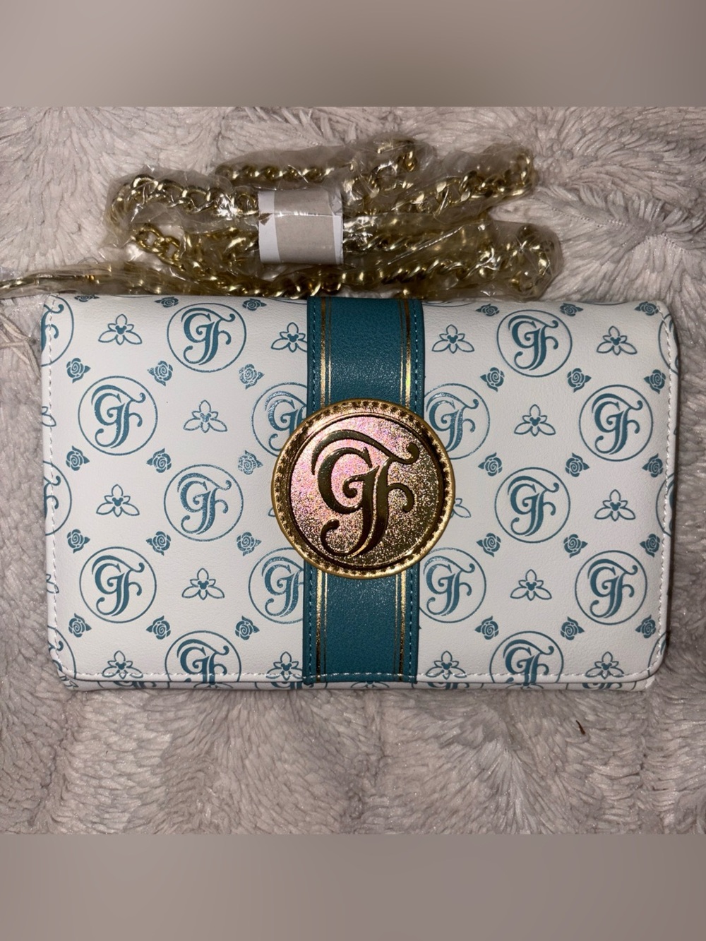 NWT Walt Disney World Resorts Grand Floridian Crossbody Chain Link Clutch Purse - Picture 2 of 7